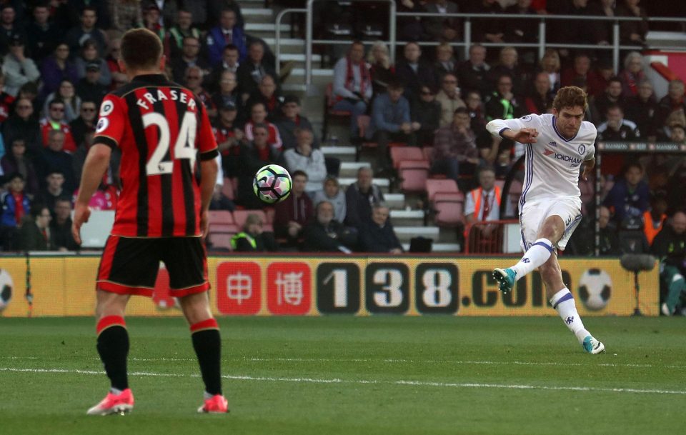  Marcos Alonso took over free-kick duties, and it was the right call as he curled home a beauty