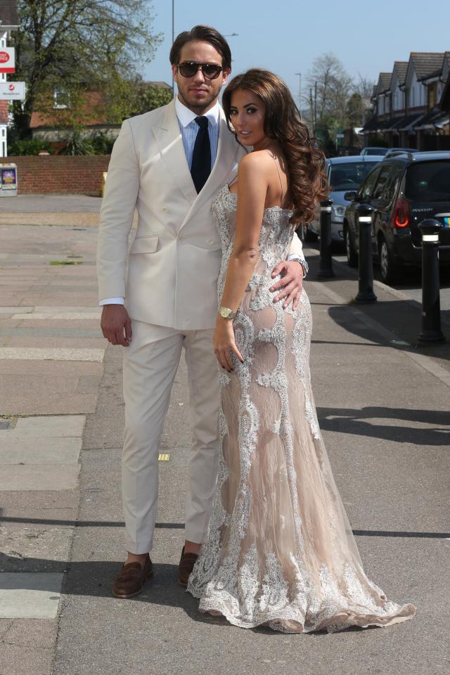  James Lock and girlfriend Yasmin went all out in a lace sheer gown