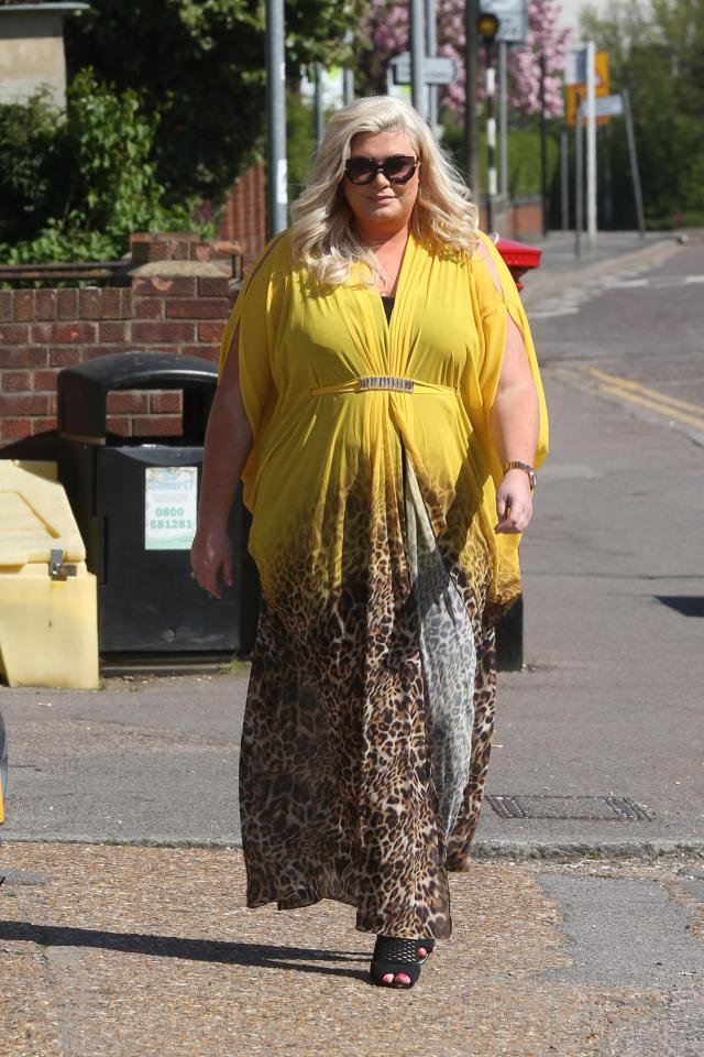  Gemma Collins went for a bright yellow dress for her Easter ball