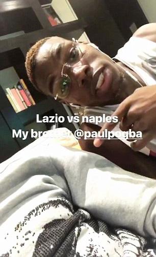  Pogba tunes into watch Lazio lose 3-0 at home to Napoli