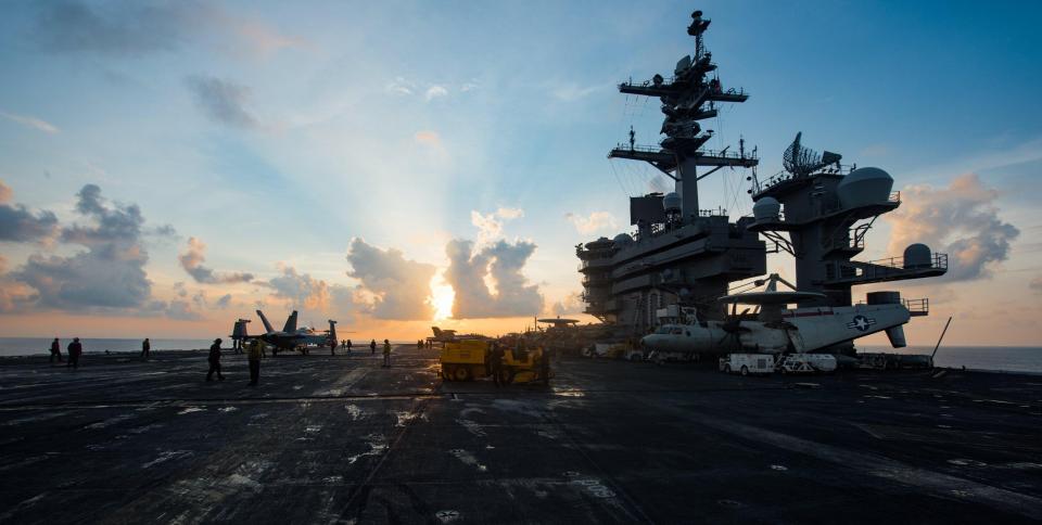  Aircraft carrier USS Carl Vinson is steaming towards North Korea