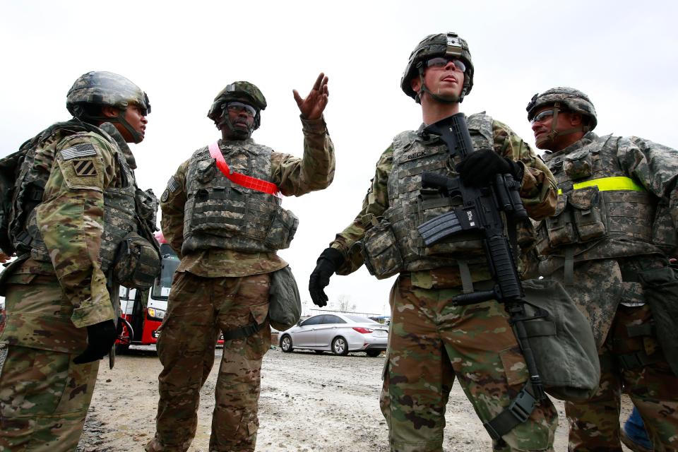  US forces have been taking part in drills with South Korea over the past month