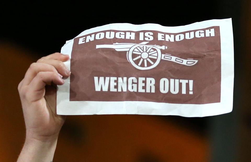  'Wenger Out' banners have been spotted across the globe in recent months in an awful Gunners' season