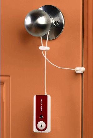  The Belle Hop Travel Door Alarm lets out a loud, high-pitched alarm if activated by movement