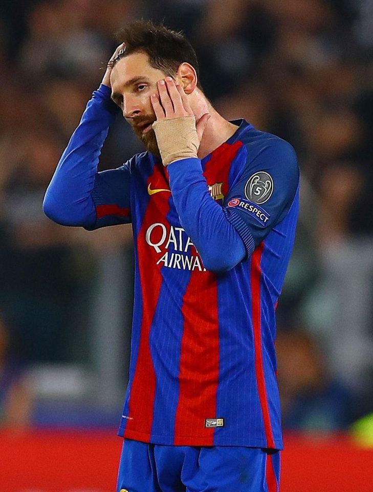  Lionel Messi and Barcelona are on the brink of Champions League elimination after they were thrashed at Juventus