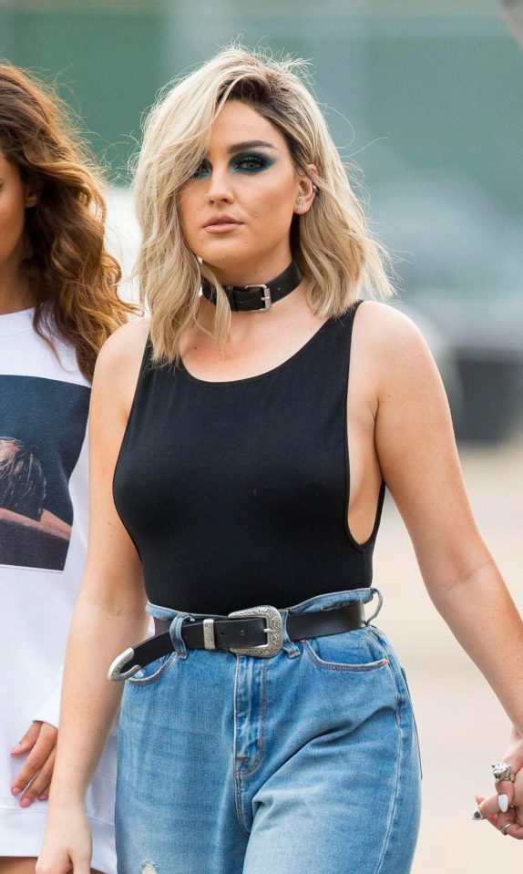  Perrie Edwards flashes some sideboob while out and about on American tour