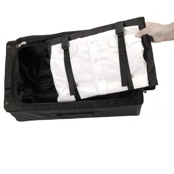  This removable board will fit in most small-medium sized luggage, and keep your shirts crease-free