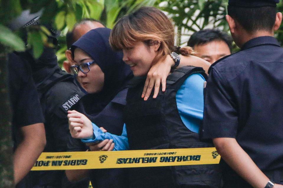  Vietnamese Doan Thi Huong, 28, who was detained in connection with the death of Kim Jong Nam, arrives at court