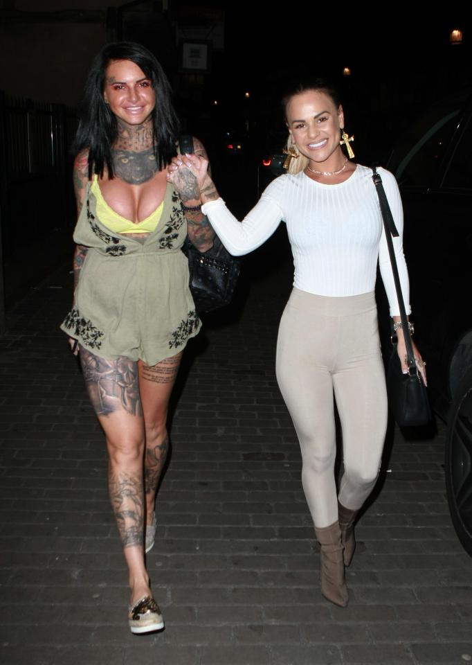  Jemma Lucy showed off her newly enhanced breasts as she enjoyed a night out with Chantelle Connelly