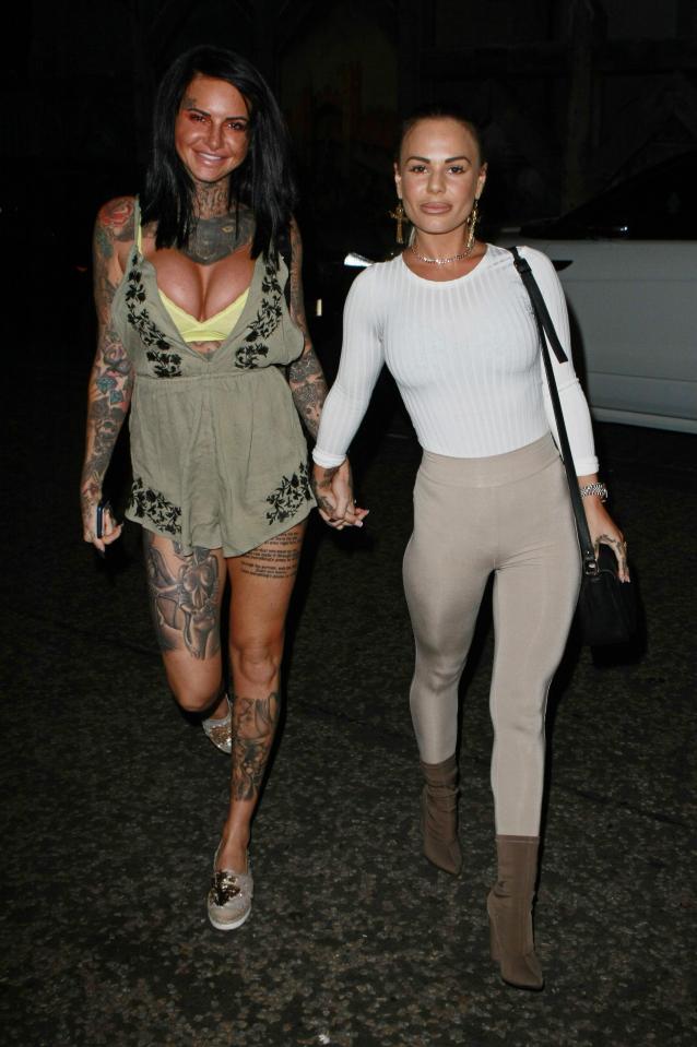  The reality star was all smiles as she walked hand in hand with her BFF