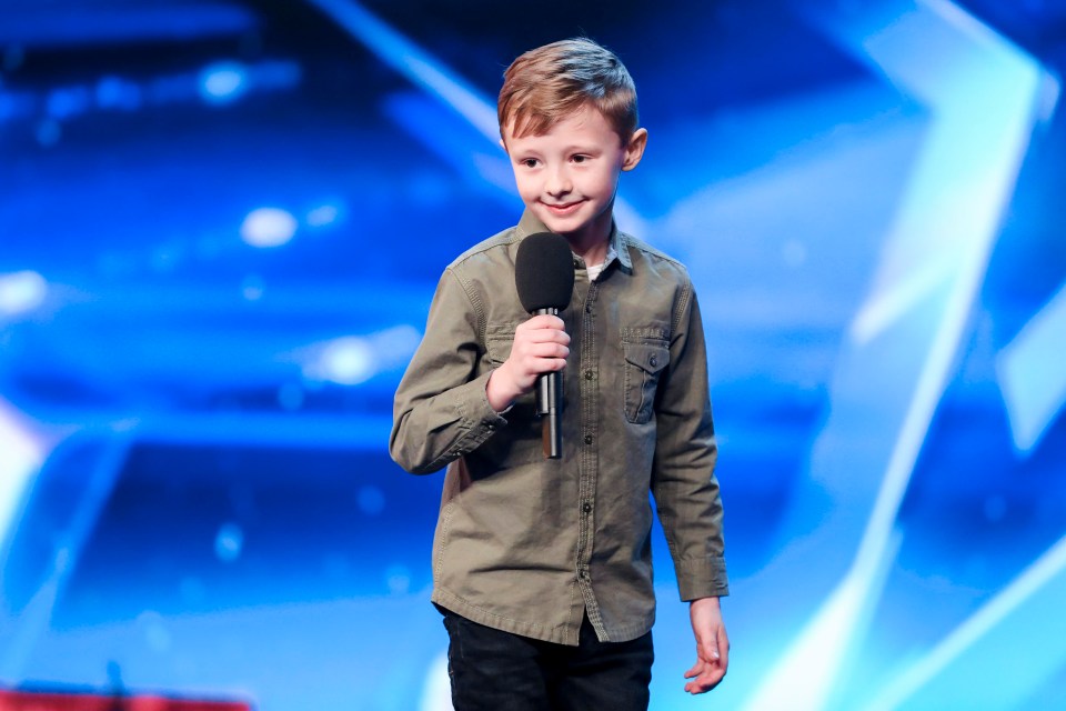 Young contestant Ned showed his cheeky side during his turn on stage