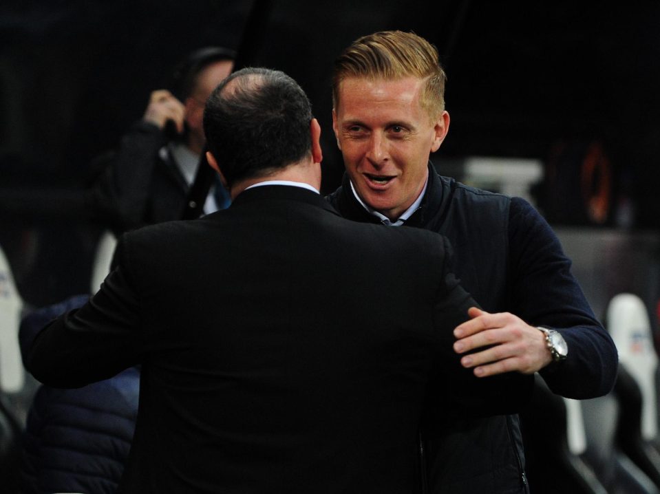  Garry Monk hopes Leeds will go up to the Premier League  in May - just as Rafa Benitez and his Newcastle side seem likely to do