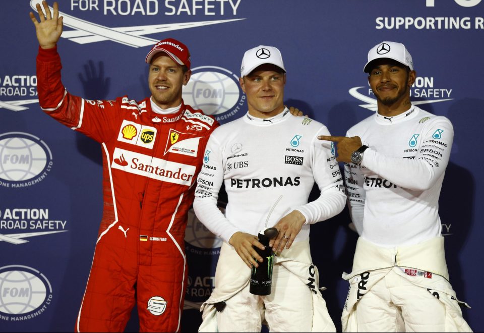  Valtteri Bottas finished first, with Mercedes team-mate Lewis Hamilton second and Ferrari's Sebastian Vettel in third