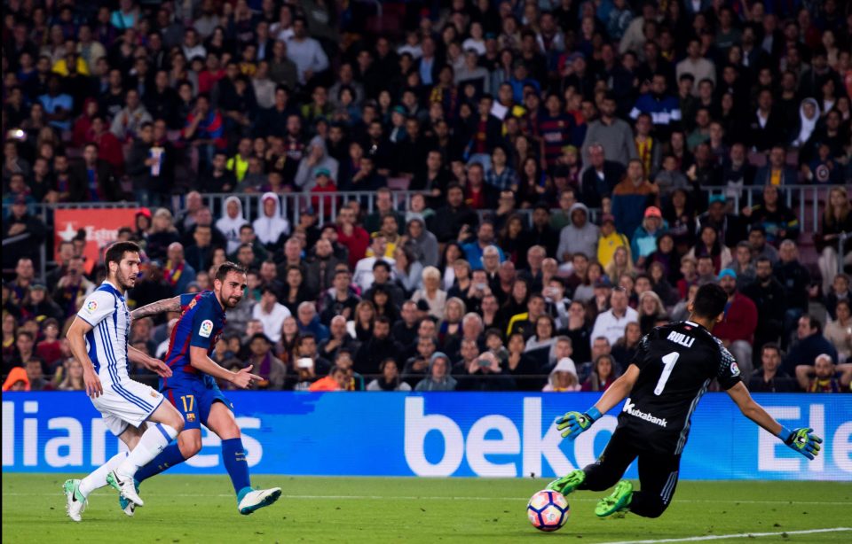  Paco Alcacer rifled in his fourth La Liga goal of the season with a fine strike in the first half