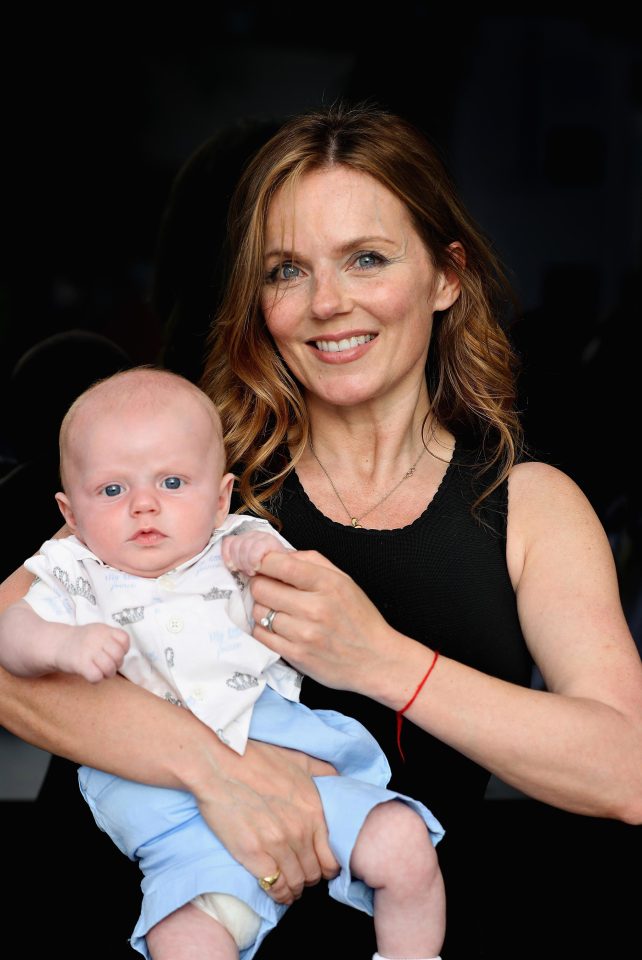  Geri with her wee baby son Montague