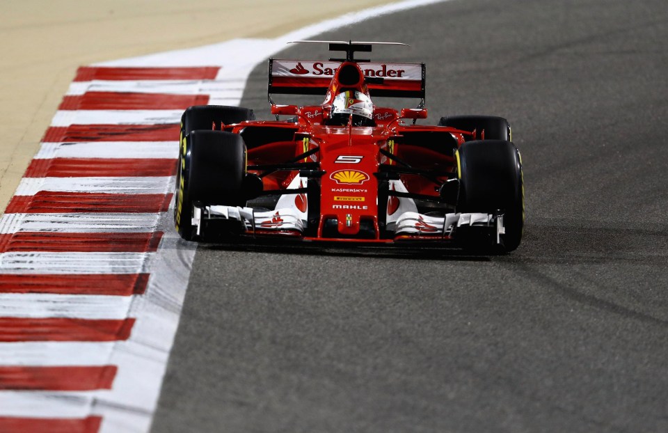 Sebastian Vettel won the race, despite coming under pressure from Lewis Hamilton