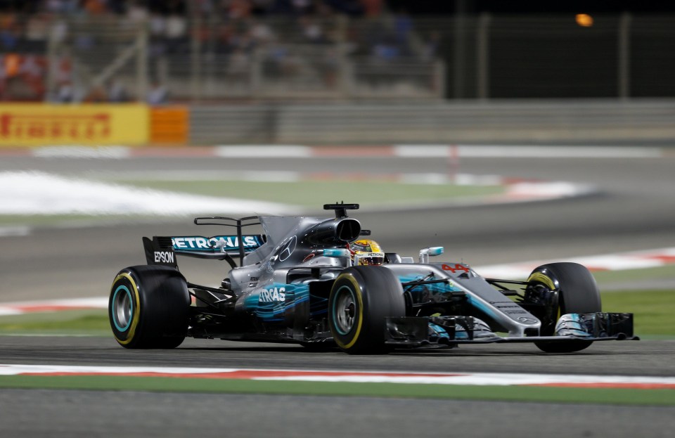 Lewis Hamilton piled the pressure on Sebastian Vettel late on