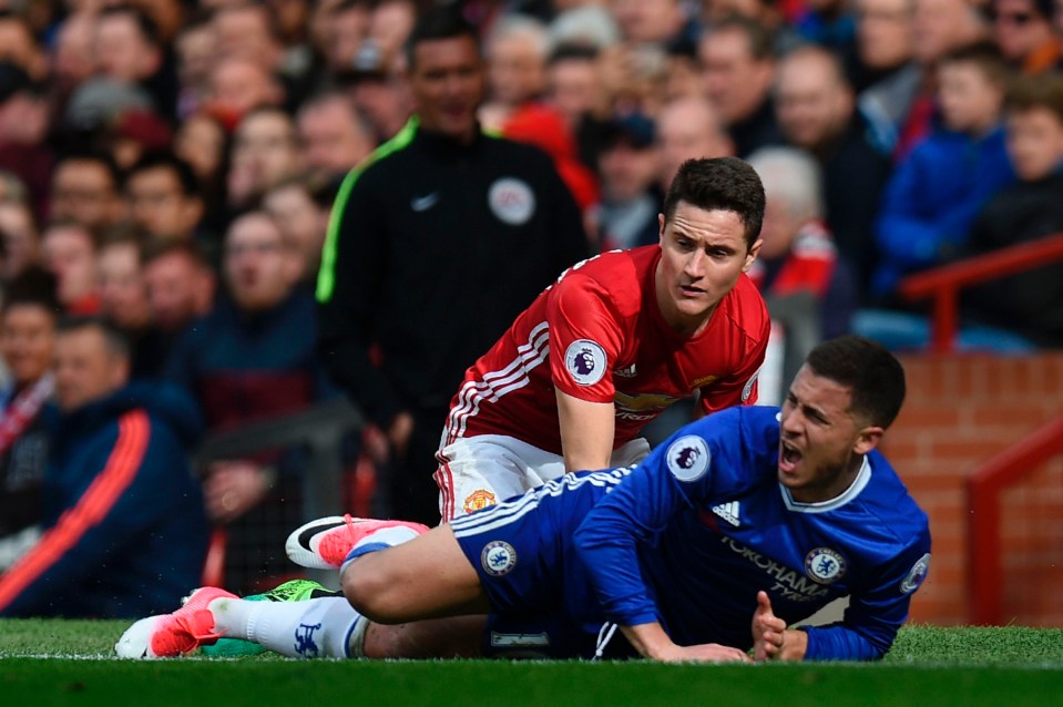 Herrera was all over Eden Hazard like a rash in the 2-0 win