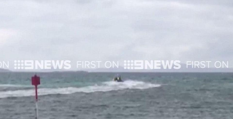  Boats were seen scouring the area for the shark in the hours following the tragedy