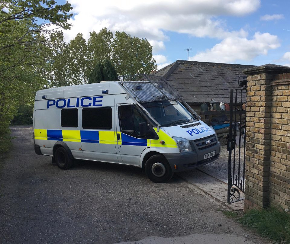  Cops raided the £1million home of the Towie star's boyfriend in Broxbourne, Herts