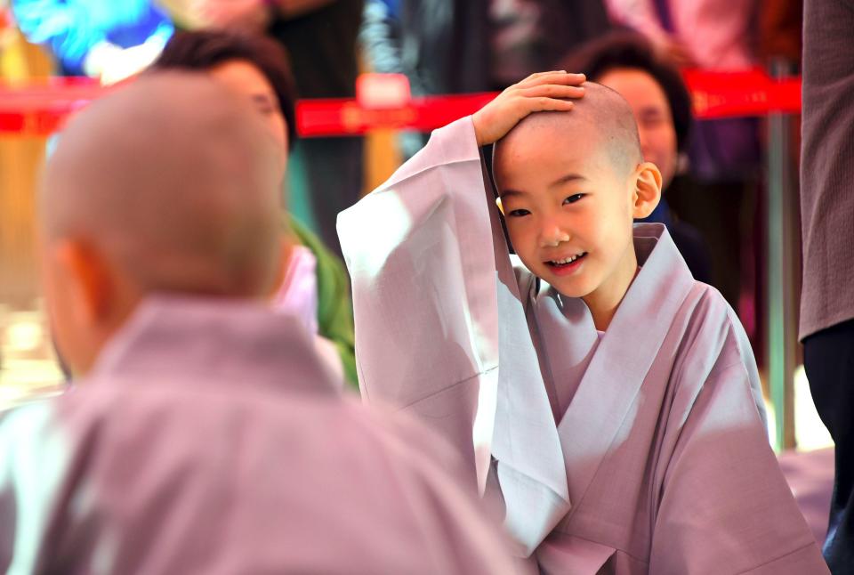 Children Becoming Buddhist Monks