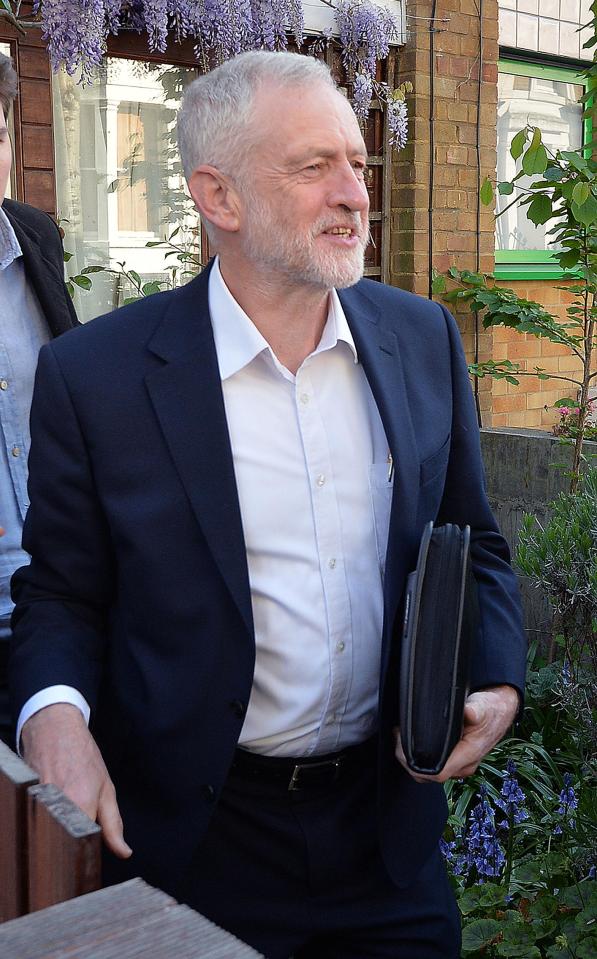  Jeremy Corbyn left his north London home on Wednesday morning without taking questions from reporters