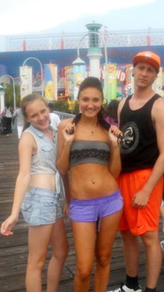  Megan wore a series of tiny shorts and cropped tops for her visits to the theme parks