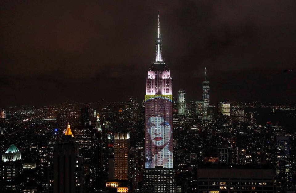  Fashion icons beamed on to the side of the Empire State Building