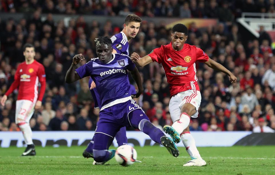  Marcus Rashford scored deep into extra-time against Anderlecht to win the game