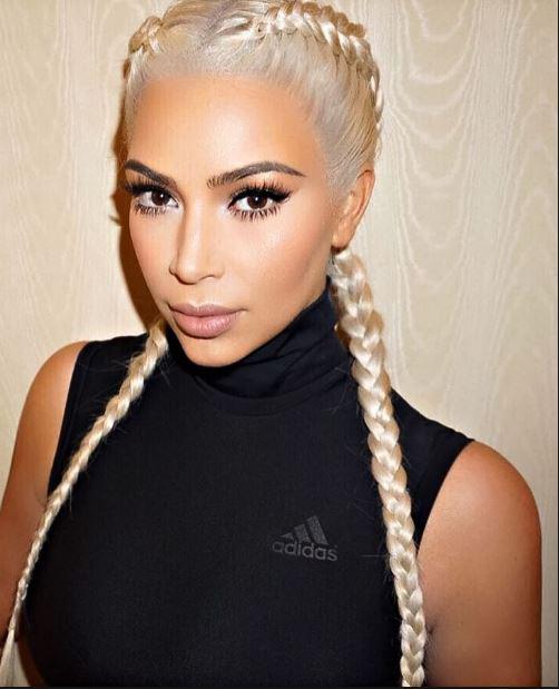  Kim Kardashian famously transformed her look with the braids