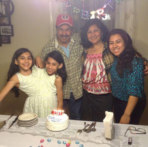  The girls, pictured with their family, say the idea of being separated in devastating