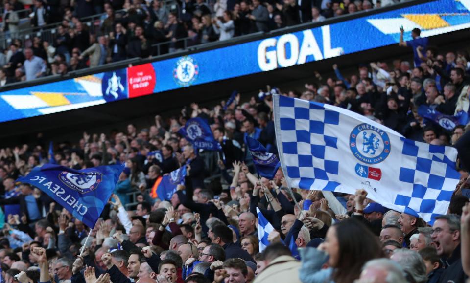  Chelsea fans enjoyed a successful afternoon at Wembley as they beat Tottenham 4-2 in the FA Cup semi-final