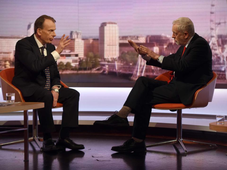  Questioned by Andrew Marr several times on what he would send to the nuclear sub captains he ducked answerintg