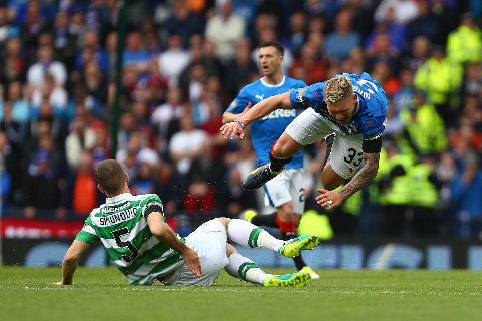  The challenges were flying in as expected in the Old Firm derby