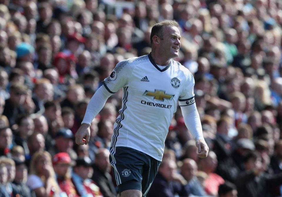  Roo are yoo? . . . Wayne Rooney celebrates after scoring for Manchester United