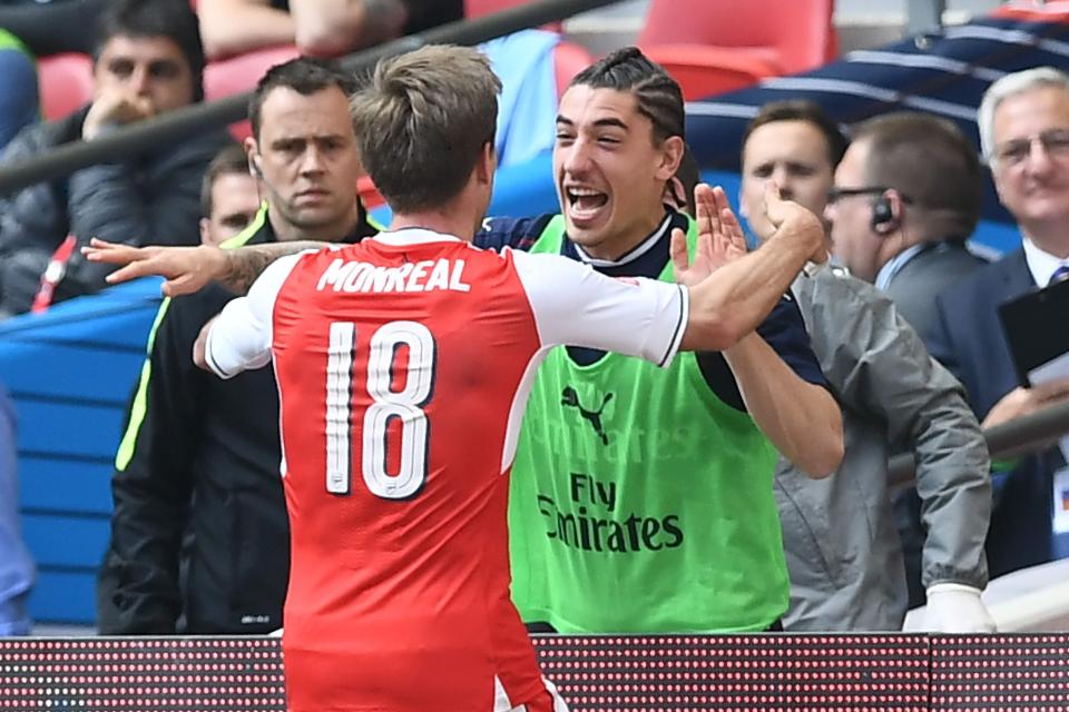 Hector Bellerin was thrilled to see his compatriot score