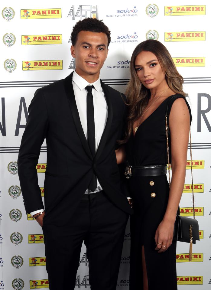  Dele Alli at the awards ceremony on Sunday with his girlfriend Ruby Mae