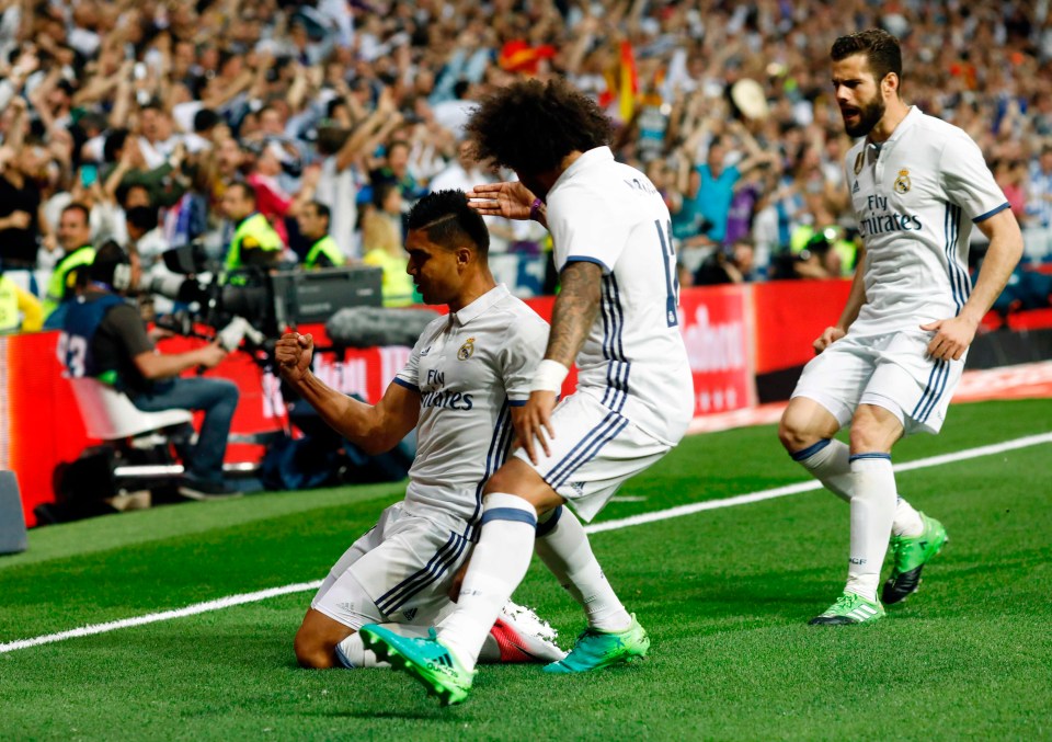 Casemiro bundled home the opener for Real Madrid