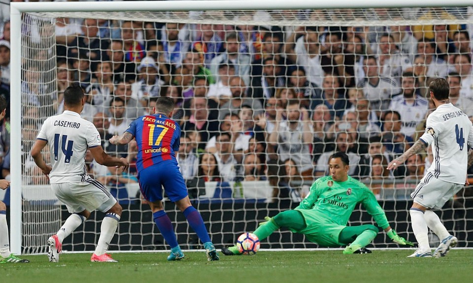 He was matched by Keylor Navas – but Paco Alcacer should have scored a one-on-one