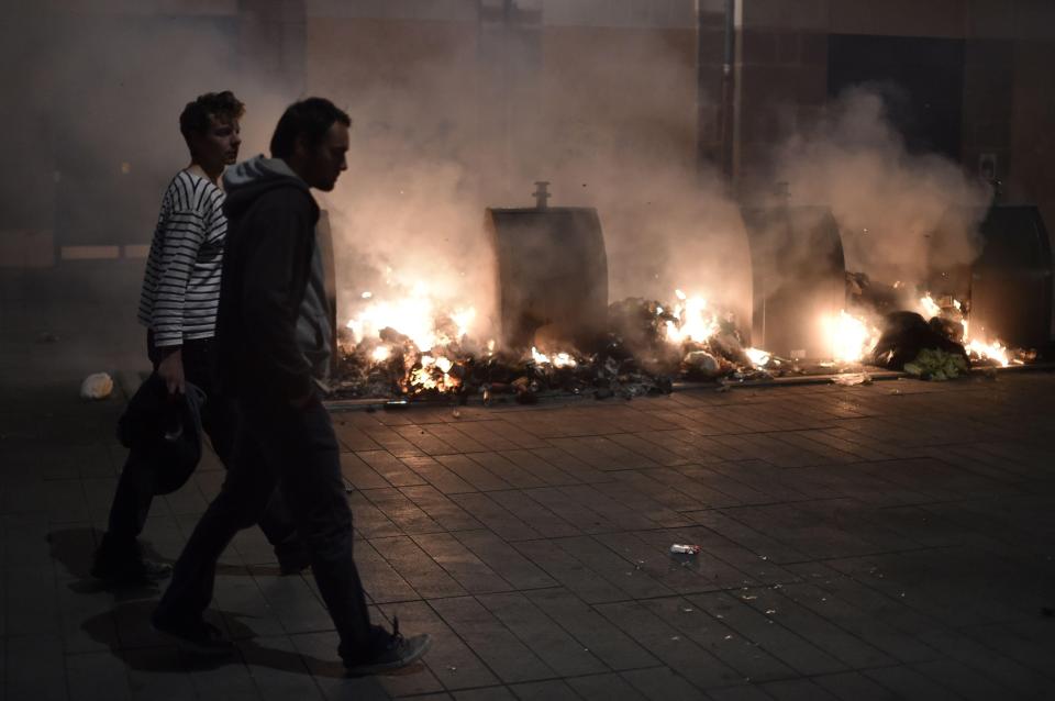  Riot cops were called out to respond to the angry crowds which gathered in the capital