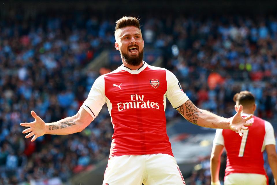  Olivier Giroud has only played a bit-part role for Arsenal this season but has still made a big impact