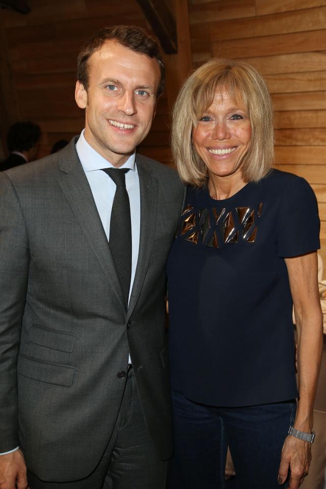  President Emmanuel Macron with his wife, Brigitte Trogneux who is 25 years his senior