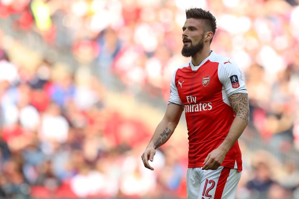  Olivier Giroud was part of Arsenal's successful FA Cup semi-final win over Manchester City at Wembley on Saturday