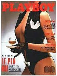  Ms Le Pen's mother shocked France when she was posed for Playboy in 1998