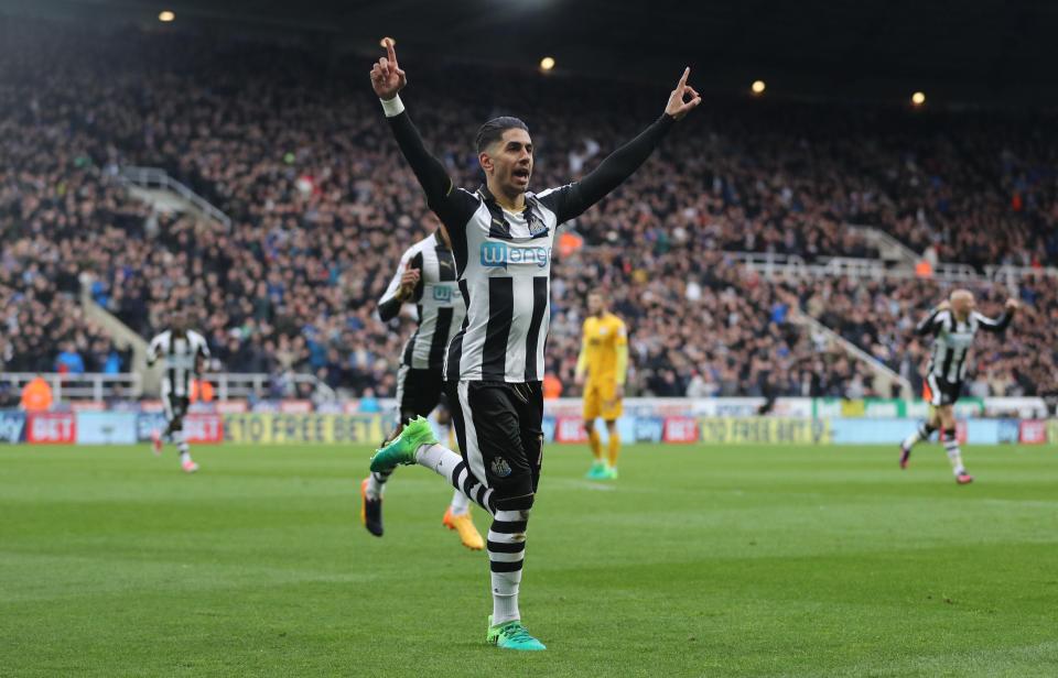  The scorer of the opening goal turns to lap up the applause from the crowd