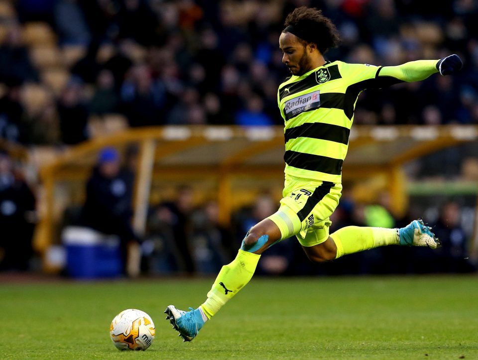  Isaiah Brown drills third-placed Huddersfield in front after 31 minutes at Molineux