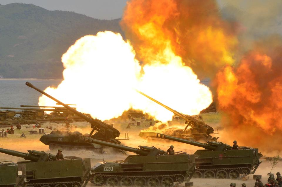  Tanks and mobile artillery also took part in the unprecedented exercise