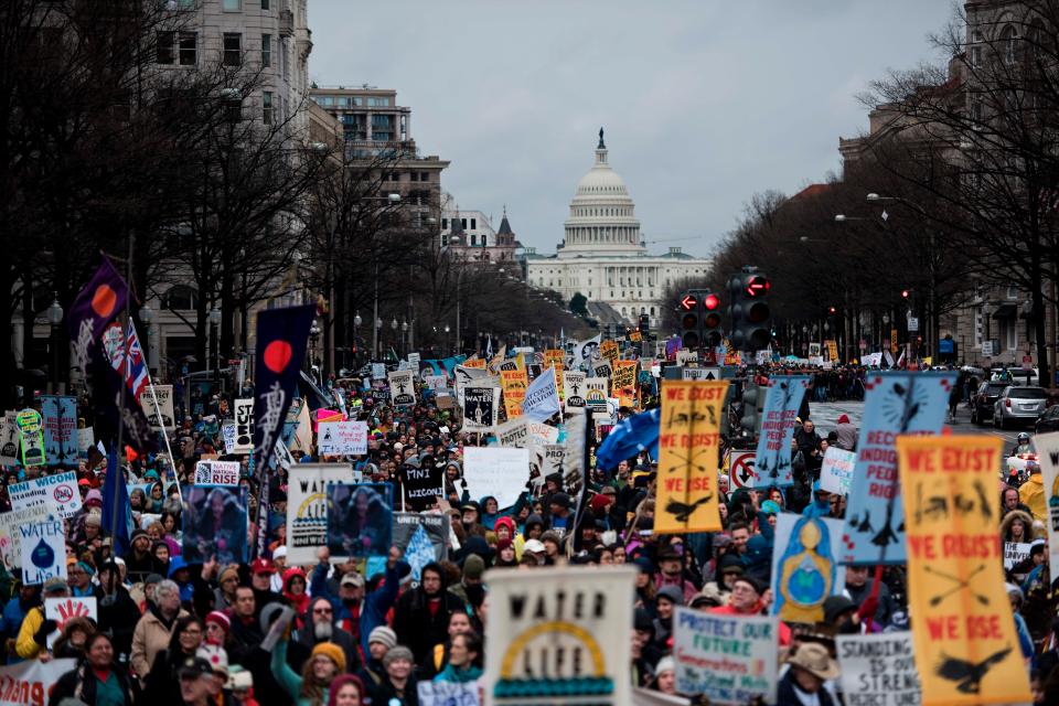 Left wing Anti-Trump protesters have been holding regular demos across America 