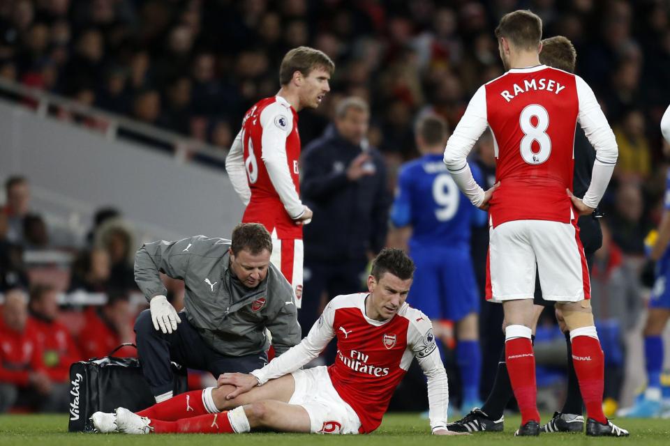  Laurent Koscielny is a doubt for Arsenal's match against Tottenham