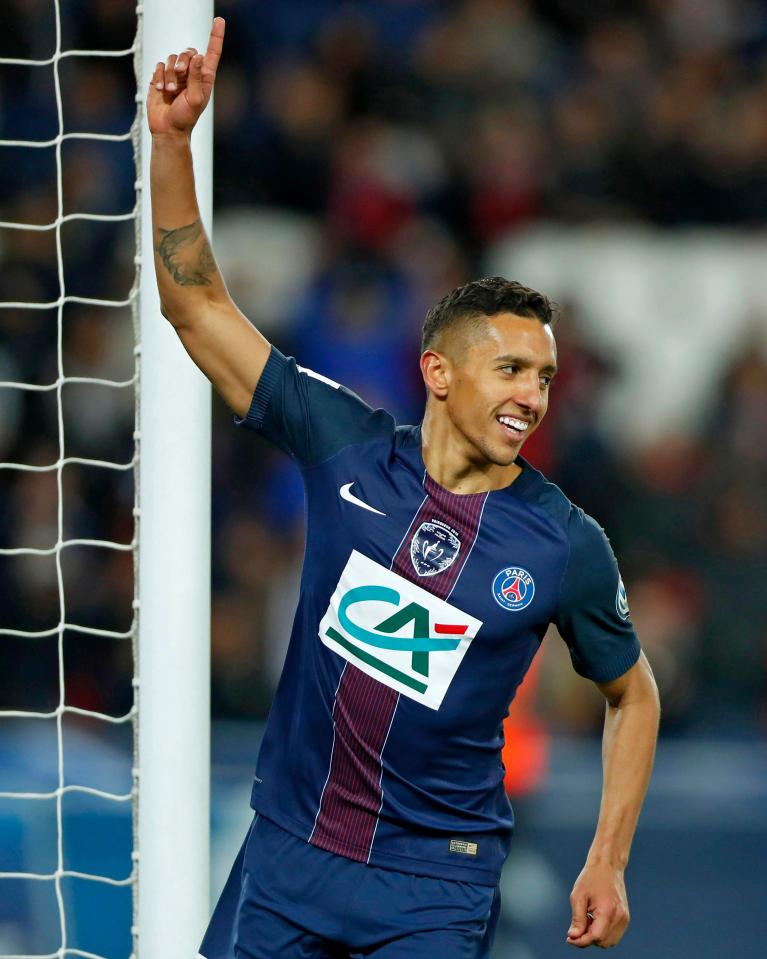  Marquinhos scored in the dying moments to round off the thrashing